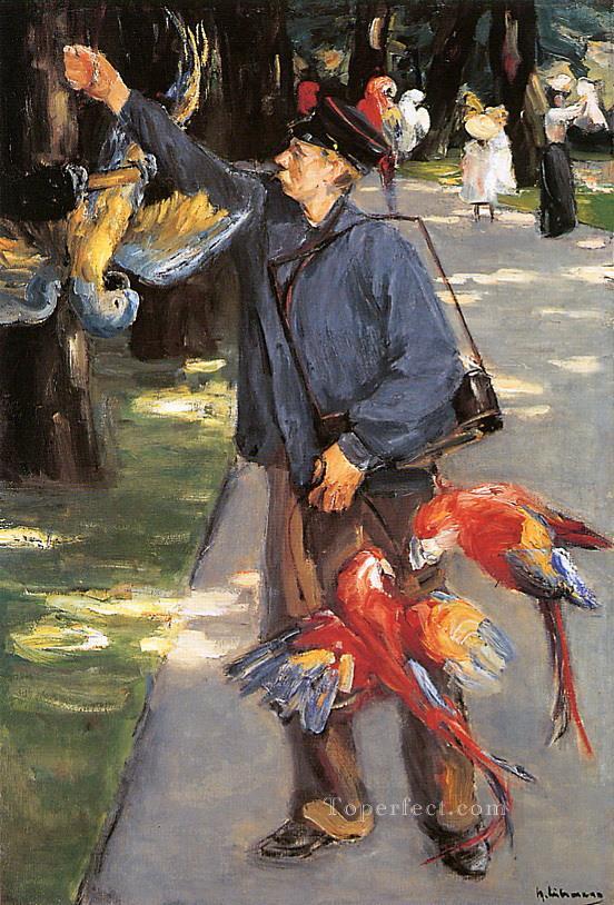 parrot caretaker in artis 1902 Max Liebermann German Impressionism Oil Paintings